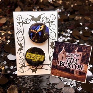 Beetlejuice Button Pin Set